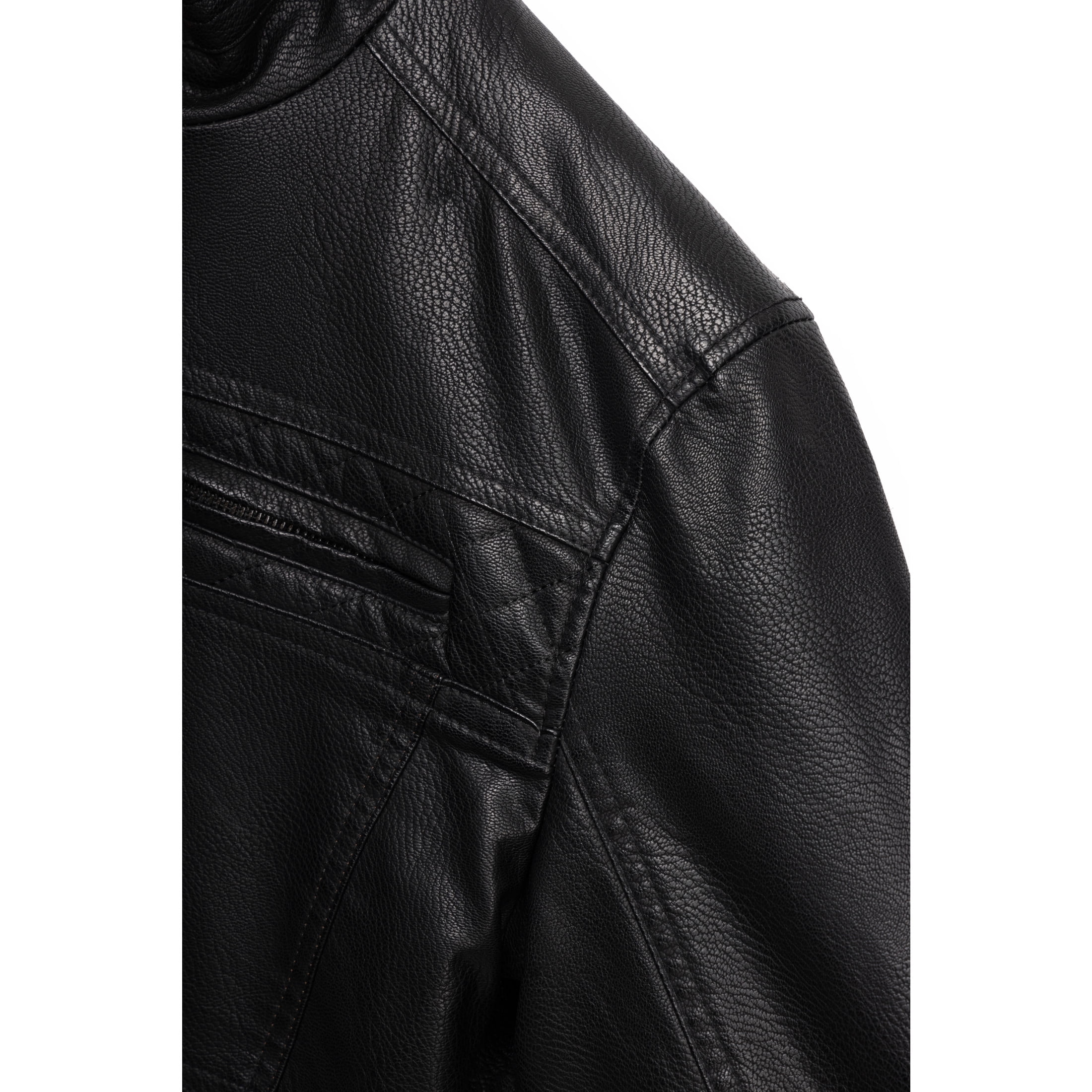 X RAY Teen Faux Leather Jacket for Fall & Winter (S - XL), Kids Outerwear Coat, Motorcycle PU Leather Jacket for Boys, Black, XL