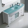 thumbnail image 3 of Virtu USA Ava 55" Glass Single Bathroom Vanity Cabinet Set in White, 3 of 5