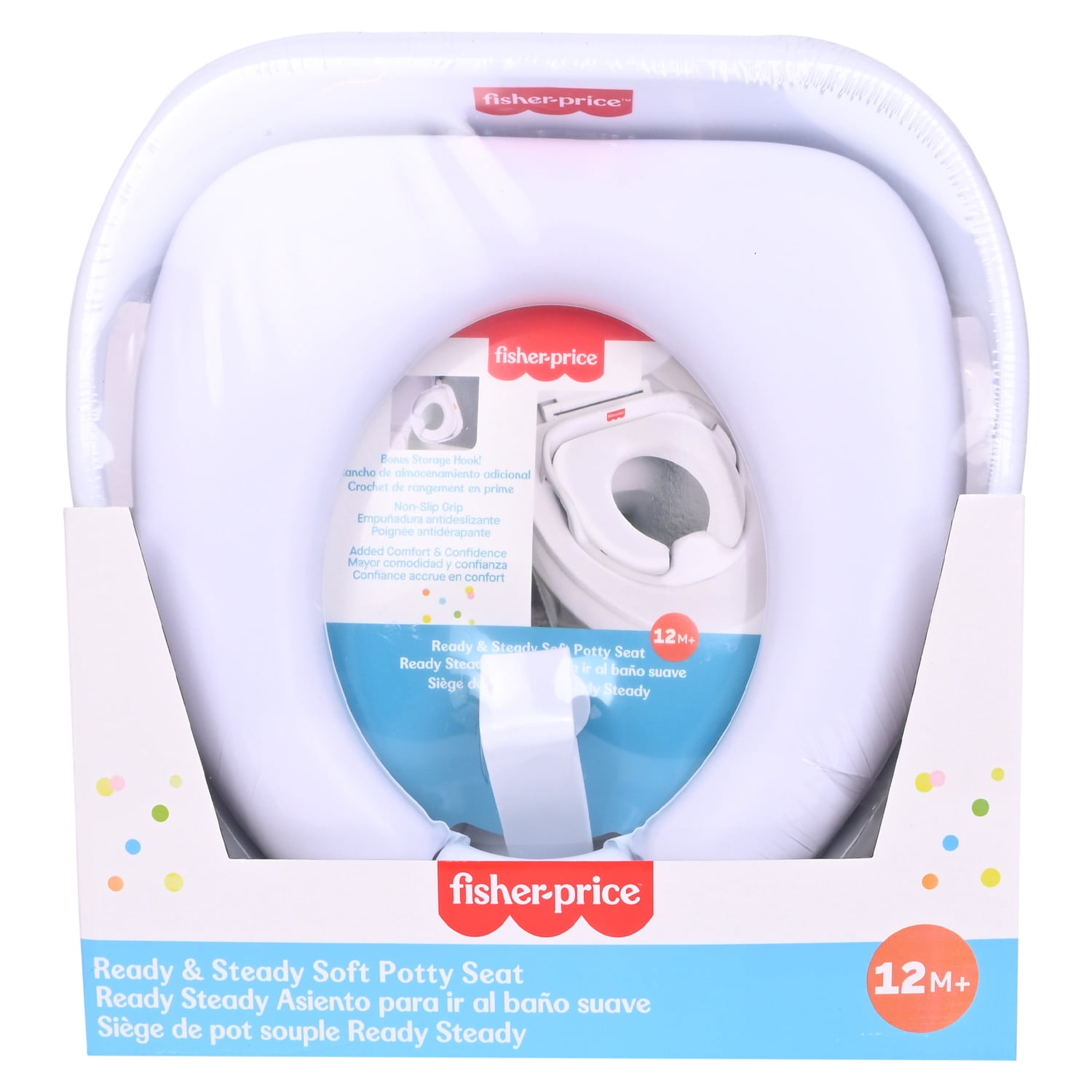 Fisher-Price Ready & Steady Deluxe Potty Seat for Toddlers with Soft Padded Ring
