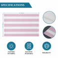 thumbnail image 6 of Pink Stripe Placemats Set of 8, Modern Simple Geometric White Striped Placemats for Dining Table, Place Mats for Kitchen Tabletop, Waterproof Wipeable Dining Table Mats Set, 6 of 9