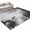 Black, variant on Hallway Runner Rug 2'x6', Teal Green Ombre Clouds Kitchen Runner Rugs Non-Slip Carpet Mats, Modern Abstract Gradient Cloud Bedside Rugs Runners Washable Floor Carpet for Bathroom Laundry Room