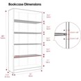 thumbnail image 2 of WGYPRIME 5-Bookcase for Bedroom, Modern Freestanding Wooden Tall Bookshelf, Open Storage Shelves for Living Room, Home Office, Dinning Room, 2 of 8