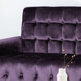 thumbnail image 4 of Noble House Gracelynn Tufted Velvet Sofa, Blackberry, 4 of 7