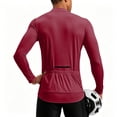 thumbnail image 3 of Mens Quarter Zip Cycling Jersey Long Sleeve Athletic Compression Running Shirt Sun Protection Dry Fit Gym Track Tee，3XL, 3 of 6