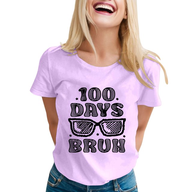 Chemise Femme Manches Longues Tee-Shirt de Course Femmes Chemises Décontractées Imprimées Col Rond Tee-Shirt Manches Courtes Tunique Blouse Vêtements Adultes Femme Rose Taille TTG