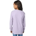 thumbnail image 6 of Hanes Kids' Garment Dyed Long Sleeve T-Shirt Future Lavender M, 6 of 8