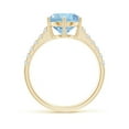 thumbnail image 2 of Angara Natural 2.3 Ct. Aquamarine with Diamond Classic Ring in 14K Yellow Gold for Women (Ring Size: 3), 2 of 13
