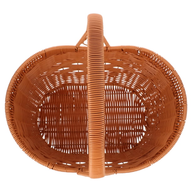unbranded Cesta De Almacenamiento Manual Estilo Picnic Con Inspirado En Lingotes Y Tejido Resistente