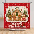 thumbnail image 5 of Tchckioa Christmas Gingerbread Red Shower Curtain,47x64 Inch Waterproof Hooks Bath Curtain for Bathroom, 5 of 5