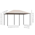 thumbnail image 3 of Patio Umbrellas Outsunny 10' x 13' Outdoor Patio Gazebo Canopy Shelter with 6 Removable Sidewalls, & Steel Frame for Garden, Lawn, Backyard and Deck, Khaki,Market Umbrellas, 3 of 8