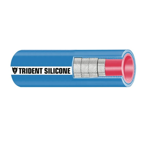Trident 202V300036 Blue 3" ID x 3' Silicone Marine Wet Exhaust & Water Hose