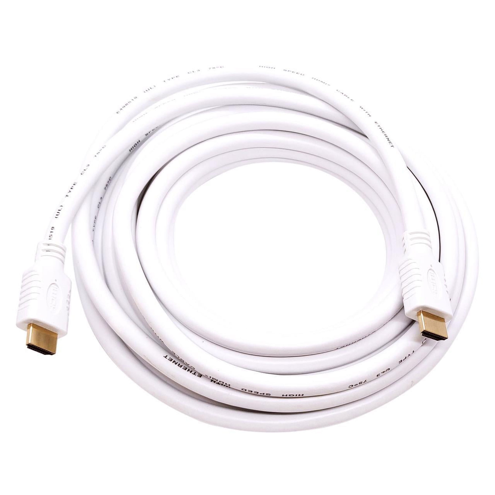 Nippon Labs 4K HDMI Cable 20 ft. - White HDMI 2.0 Cable, Supports 1080p, 3D, 2160p, 4K 60Hz, HDR, ARC, 18Gbps, CL3 for in-Wall Installation, 28AWG HDMI Cord for Most of HDMI Devices