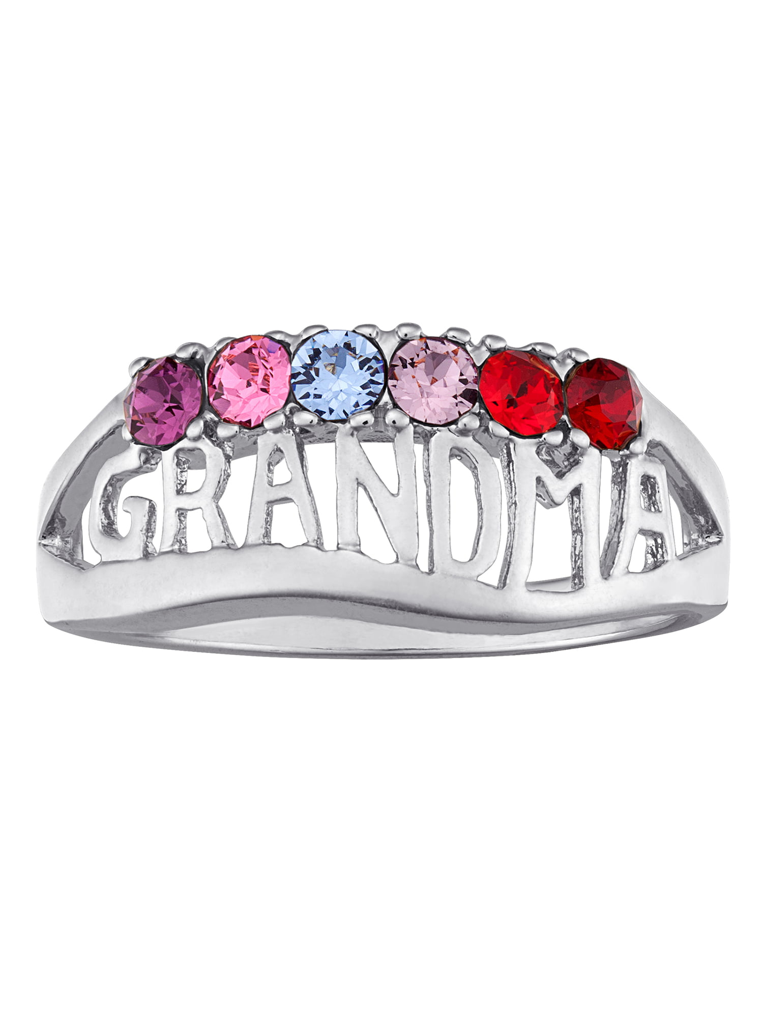 Family Jewelry Personalized "Grandma" Birthstone SilverTone or 14kt
