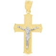 thumbnail image 2 of 14k Yellow Gold Double Sided Open 3D Cross Religious Charm Pendant 1.2g 2 of 6