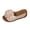 Beige, variant on White Casual Fashion Womens Summer Flower Fish Mouth Thick Sole Wedge Sandals Flip Flops Round Toe Slip On Comfy Outdoor Shoes