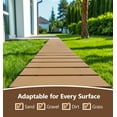 thumbnail image 4 of 8 ft Garden Path, Wood-Look HDPE Outdoor Walkway, Weather-Resistant Path Composite, Long-Lasting Garden Pathway Decorative, Roll Up Straight Walkway for Patio, Backyard, Beach, Wedding Party, 4 of 7