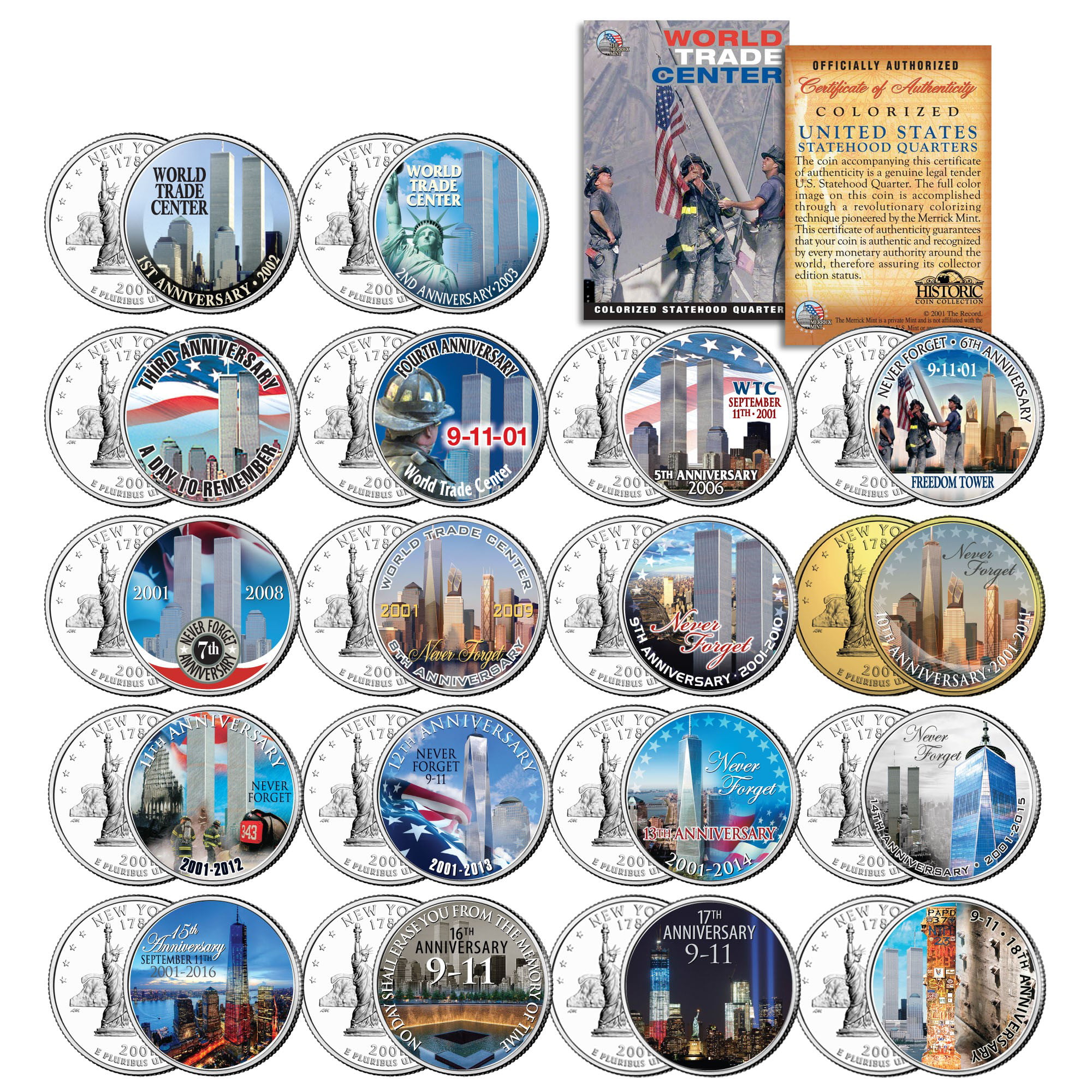 World Trade Center 9/11 *10th Anniversary* 2-Coin 24K U.S Legal Tender Set 