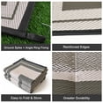 thumbnail image 2 of Pentantan Outdoor Rug 6'x9' Waterproof Reversible Portable Plastic Outside Mat for Patios, Geometric Lightweight Straw Rugs for RV Camping Garden, Dark Grey and Beige, 2 of 7