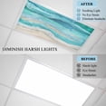 thumbnail image 5 of Ceiling Light Cover for Classroom, Turquoise Coastal Beach Magnetic Fluorescent Light Covers Filter for School,Office, 2X4&nbsp; FT, Pack of 4, Abstract Teal Oceans Waves, 5 of 8