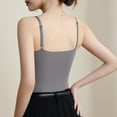 thumbnail image 6 of fatyb Women's Camisole with Built in Bra Comfy Padded Undershirts Adjustable Spaghetti Strap Tan Tops, 6 of 6