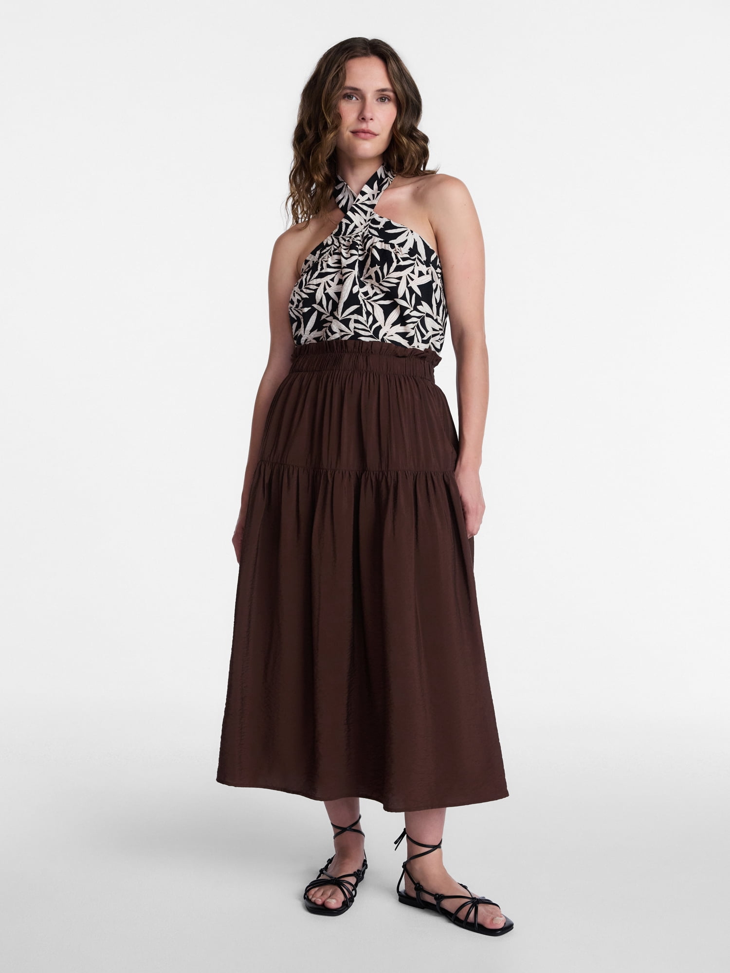 Time and Tru Women's Tiered Maxi Skirt, Sizes XS-XXXL - Walmart.com