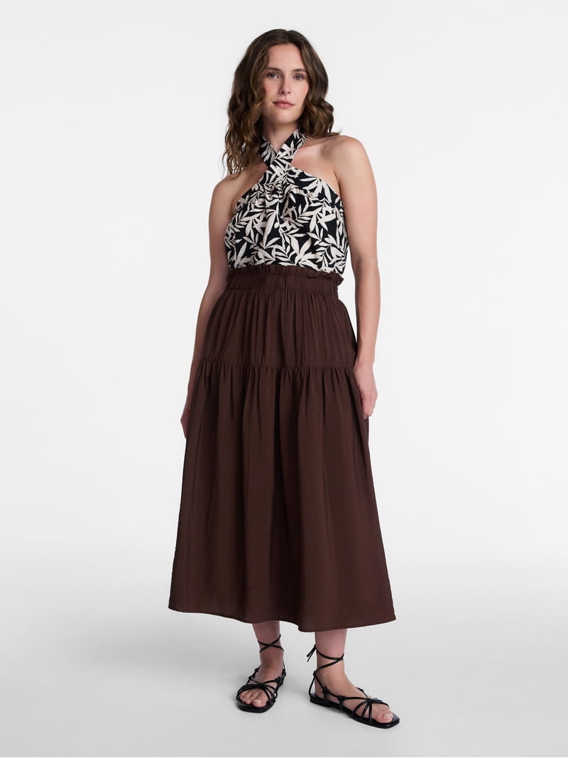 Time and Tru Women's Tiered Maxi Skirt, Sizes XS-XXXL - Walmart.com