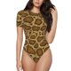 thumbnail image 1 of Fotbe Snake Skin Body de Mujer con Cuello Redondo y Mangas Cortas, Sin Mangas Ajustado, Suave, Cómodo y Básico-X-Large, 1 of 7