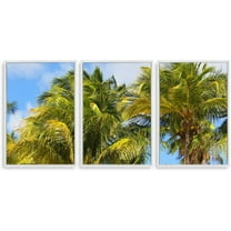 IDEA4WALL 3 Piece Canvas Wall Art Tropical Palm Trees Canvas Prints Framed Wall Art Decor