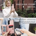 thumbnail image 4 of TECH CIRCLE Wallet Case for Samsung Galaxy S23 5G,Double Magnetic Clasp Zipper Purse PU Leather Wallet Case with Credit Card Slot Holder Wrist Strap Flip Cover for Samsung Galaxy S23 6.1" 2023,Pink, 4 of 8