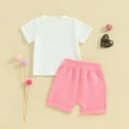 thumbnail image 3 of Bagilaanoe 2pcs Toddler Sister Matching Clothing Baby Girl Shorts Set Short Sleeve Letter Print T Shirt Tops + Shorts 3M 6M 12M 18M 24M 3T 4T Kids Casual Summer Clothes, 3 of 8