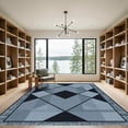 thumbnail image 2 of ODIKA 2'x3' Machine Washable Non-Slip Area Rug, Geometric Light Gray High Traffic Rug with Pad, Gray, 1053899, 2 of 8