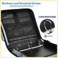 thumbnail image 4 of Meadow Welcome Printed Zipper Binder with Handle&Shoulder Strap 2 inch 3 Ring 500+300 Sheet Capacity File Folder Organizer, 4 of 8