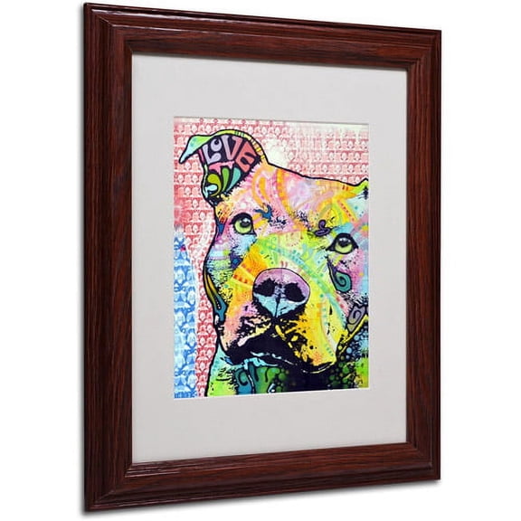 Matted art under acrylic in a wood frame