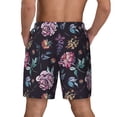 thumbnail image 4 of Uemuo Roses Flowers Pattern Mens Swim Trunks Quick Dry Board Shorts with Mesh Lining, Stretch Beach Shorts Quick Dry No-Chafing Board Shorts-X-Large, 4 of 9
