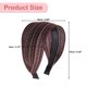 thumbnail image 5 of Accesorios para el cabello: Diademas anchas únicas para mujeres, diademas bohemias extra anchas, diademas gruesas con dientes, color rojo, 5 of 7