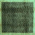 thumbnail image 1 of Ahgly Company Indoor Square Abstract Turquoise Blue Contemporary Area Rugs, 5' Square, 1 of 4