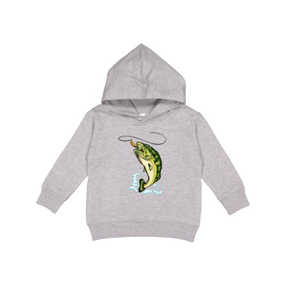 Inktastic Leaping Bass Fish Toddler Hoodie