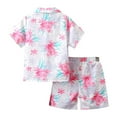 thumbnail image 4 of NIEWTR Infant Boy Summer Set Short Sleeve Crew Neck T-Shirts Elastic Waist Shorts 2Pcs Outfits Summer Pjs For 18-24 Months 2t 3t 4t 5t 6t Summer Pjs kids,5-6 Years, 4 of 8