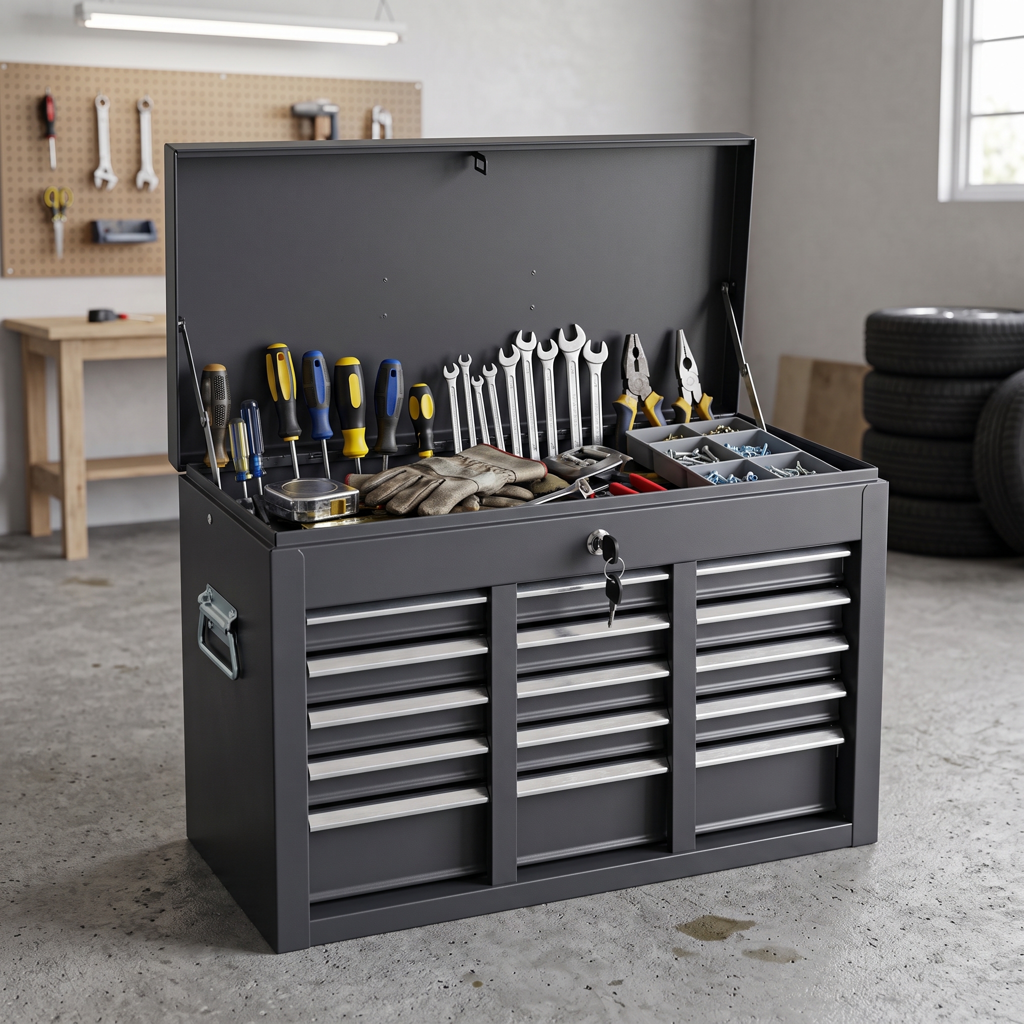 AsterOutdoor 5-Drawer Steel Tool Box photo 6