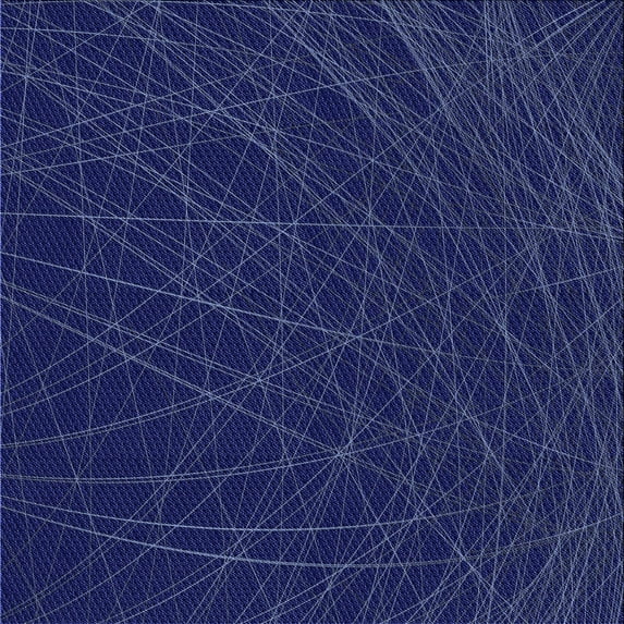 Ahgly Company Indoor Square Patterned Sapphire Blue Area Rugs, 8' Square