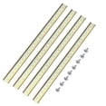 thumbnail image 1 of Unique Bargains DIN Rail Slotted Iron Mounting Guide 20 Inch x 1.4 Inch x 0.3 Inch Iridescent 4 Pcs, 1 of 4
