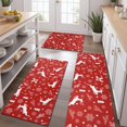 thumbnail image 2 of Red Christmas Reindeer and Snowflake Pattern Kitchen Rugs Sets Of 3,Kitchen Runner Rugs Non Skid Washable,Decorative Kitchen Floor Mats for Kitchen,Sink,Laundry,17"x30"+ 17"x47" + 17"x59", 2 of 6