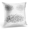 thumbnail image 1 of BOSDECO Taie d'Oreiller Forme Noire de Cercles et Ovales avec Points Bitmap Housse de Coussin 20x20 Pouces, 1 of 1