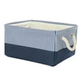 thumbnail image 1 of Unique Bargains Fabric Storage Bin Box with Handles Laundry Baskets Organizer for Closet, 1 of 8