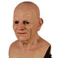 thumbnail image 1 of Peluca de abuelo de Halloween, máscara de anciano, cubierta para la cabeza, máscara de horror de cabeza de anciano calvo, 1 of 5