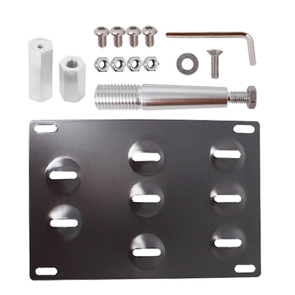 waltyotur Front Bumper License Plate Tow Hook Mount Bracket For 0818