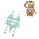 thumbnail image 2 of Conjunto de ropa interior de encaje floral de 3 piezas para mujer, sujetador sexy, bragas, liguero, azul cielo, L Inevent XX000052-26, 2 of 7