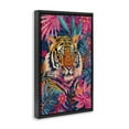 thumbnail image 3 of Stupell Industries Tropical Tiger Among Leaves Animals Painting Black Floater Framed Canvas Art Print Wall Art, 21 x 31, 3 of 9