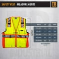 thumbnail image 4 of TR Industrial 3M Safety Vest with Pockets and Zipper, Class 2, 4 of 5
