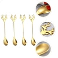 thumbnail image 4 of Miangastore 4Set Gold Plated Tea Spoons 304 Stainless Steel Serving Food Friends Gift Giving, 4 of 9